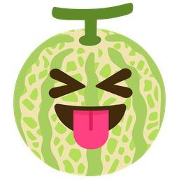Melon and Squinting face with tongue