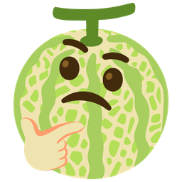melon and thinking face