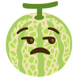 melon and unamused face