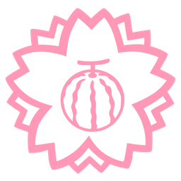 melon and white flower