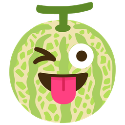 Melon and Winking face with tongue
