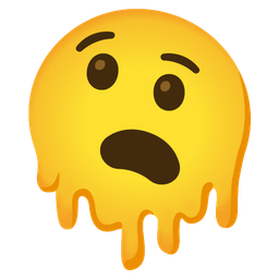 melting face and anguished face