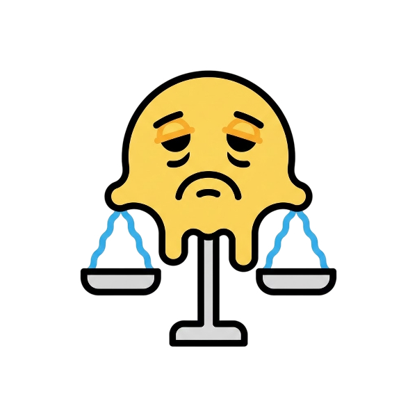 Melting face and Balance scale