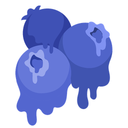 melting face and blueberries