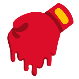 melting face and boxing glove