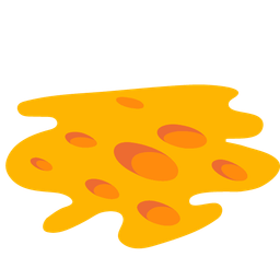 melting face and cheese wedge