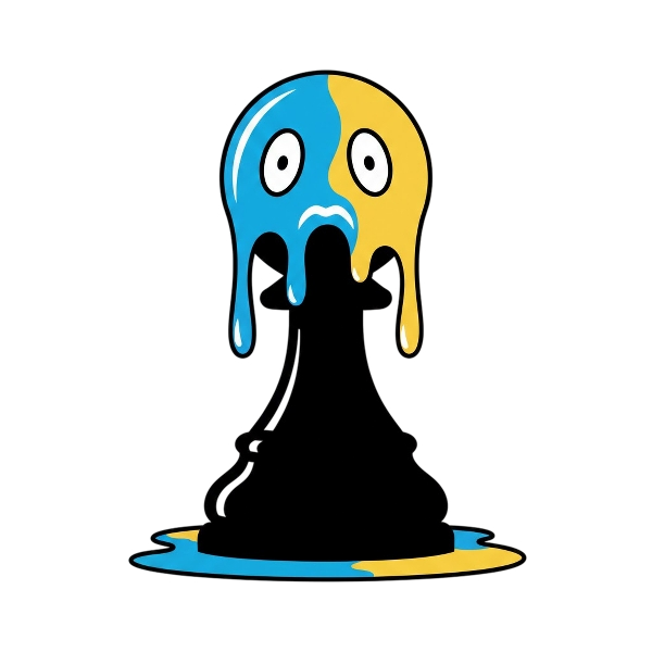 Melting face and Chess pawn