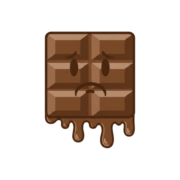 Melting face and Chocolate bar