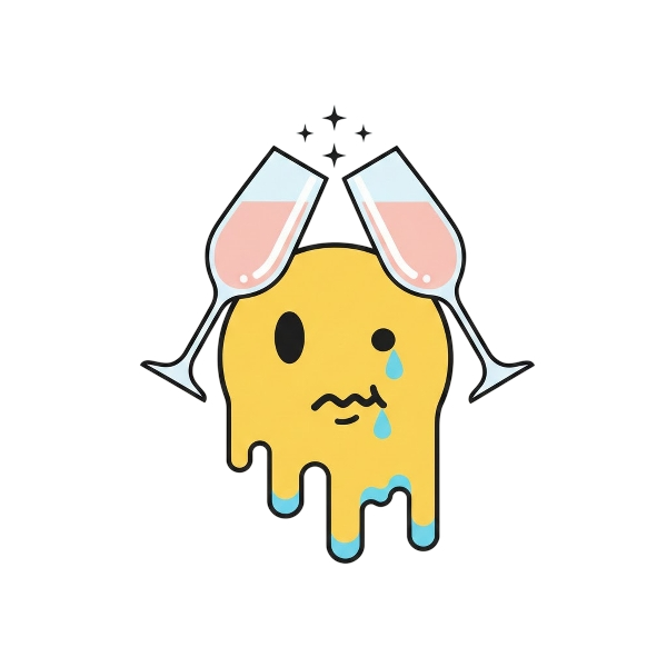 Melting face and Clinking glasses