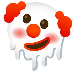 melting face and clown face