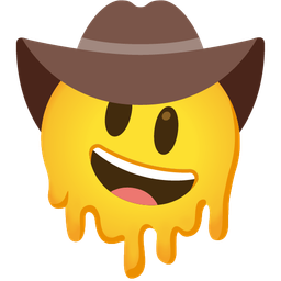 melting face and cowboy hat face