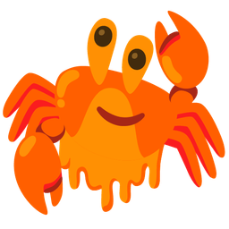 melting face and crab