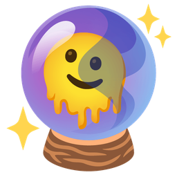 melting face and crystal ball