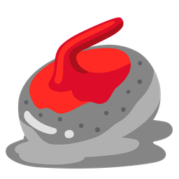 melting face and curling stone