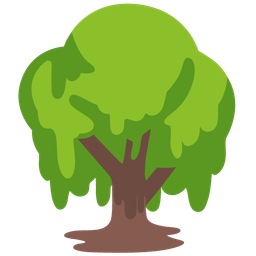 melting face and deciduous tree