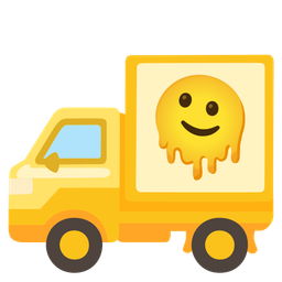 melting face and delivery truck