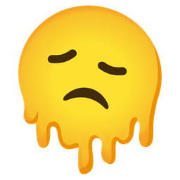 melting face and disappointed face