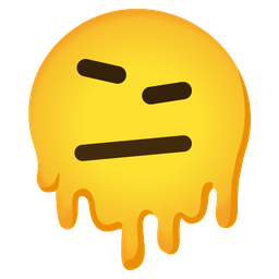 melting face and expressionless face