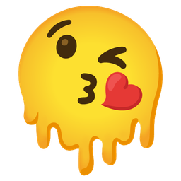 Melting face and Face blowing a kiss