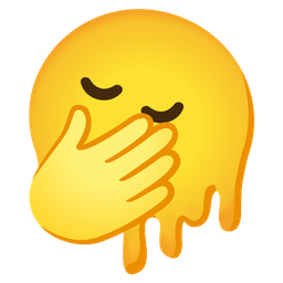 Melting face and Face with hand over mouth