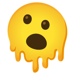 melting face and face with open mouth