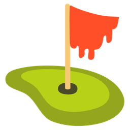 melting face and flag in hole