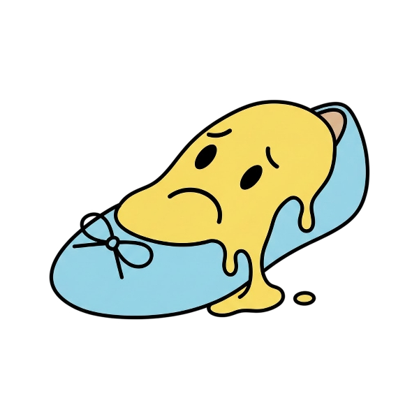 Melting face and Flat shoe