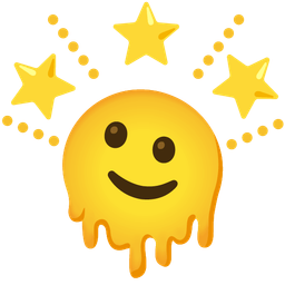 melting face and glowing star