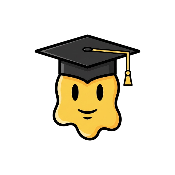 Melting face and Graduation cap