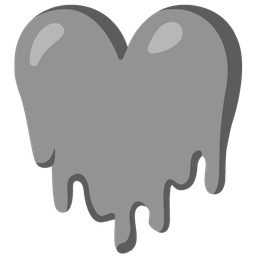 melting face and grey heart