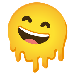 Melting face and Grinning face with smiling eyes