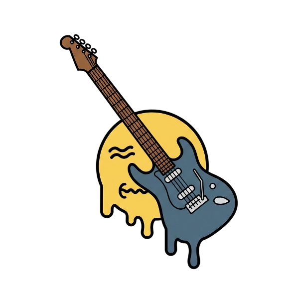Melting face and Guitar