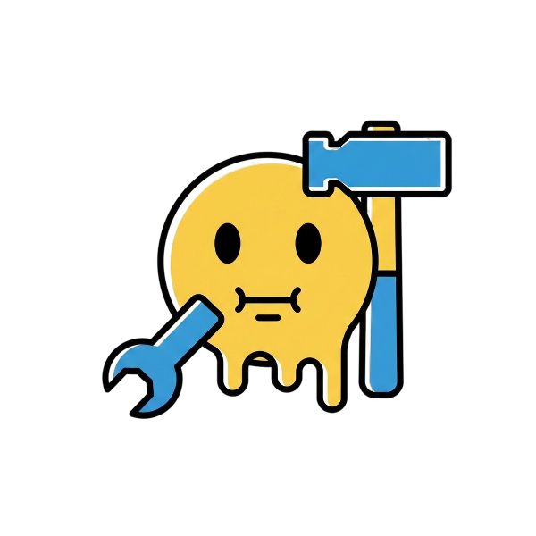 Melting face and Hammer and wrench