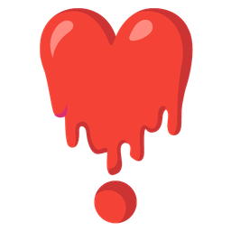 melting face and heart exclamation