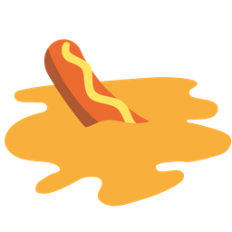 melting face and hot dog