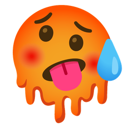 melting face and hot face