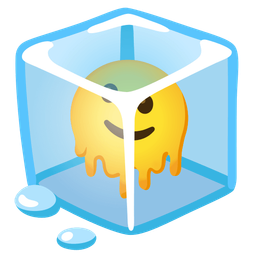 melting face and ice