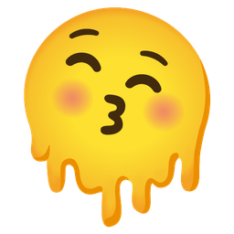 Melting face and Kissing face with closed eyes