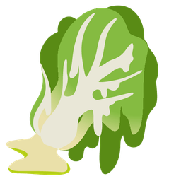 melting face and leafy green