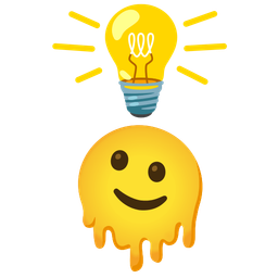 melting face and light bulb