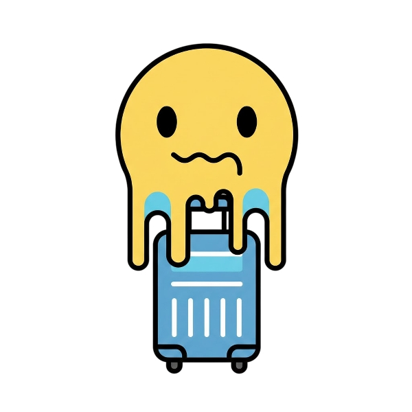 Melting face and Luggage