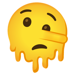 melting face and lying face