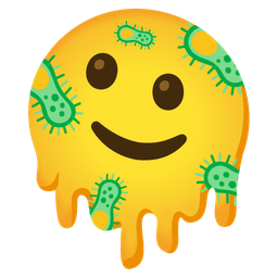 melting face and microbe