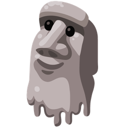 melting face and moai