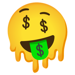 Melting face and Money-mouth face