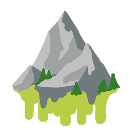 melting face and mountain