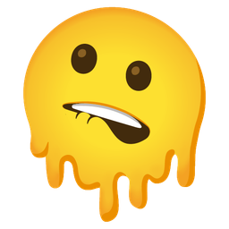 melting face and mouth