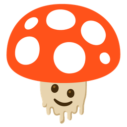 melting face and mushroom