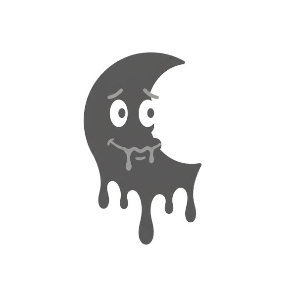 Melting face and New moon face