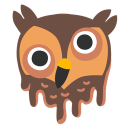 melting face and owl